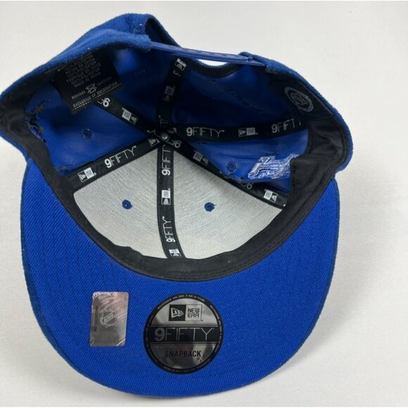 New Era Chicago Blackhawks NHL 9FIFTY Blue Suede Snapback Cap Hat - Picture 6 of 6